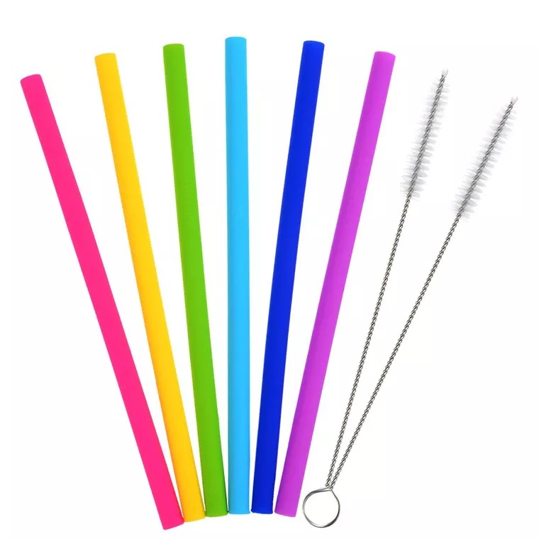 Silicone straw-straight